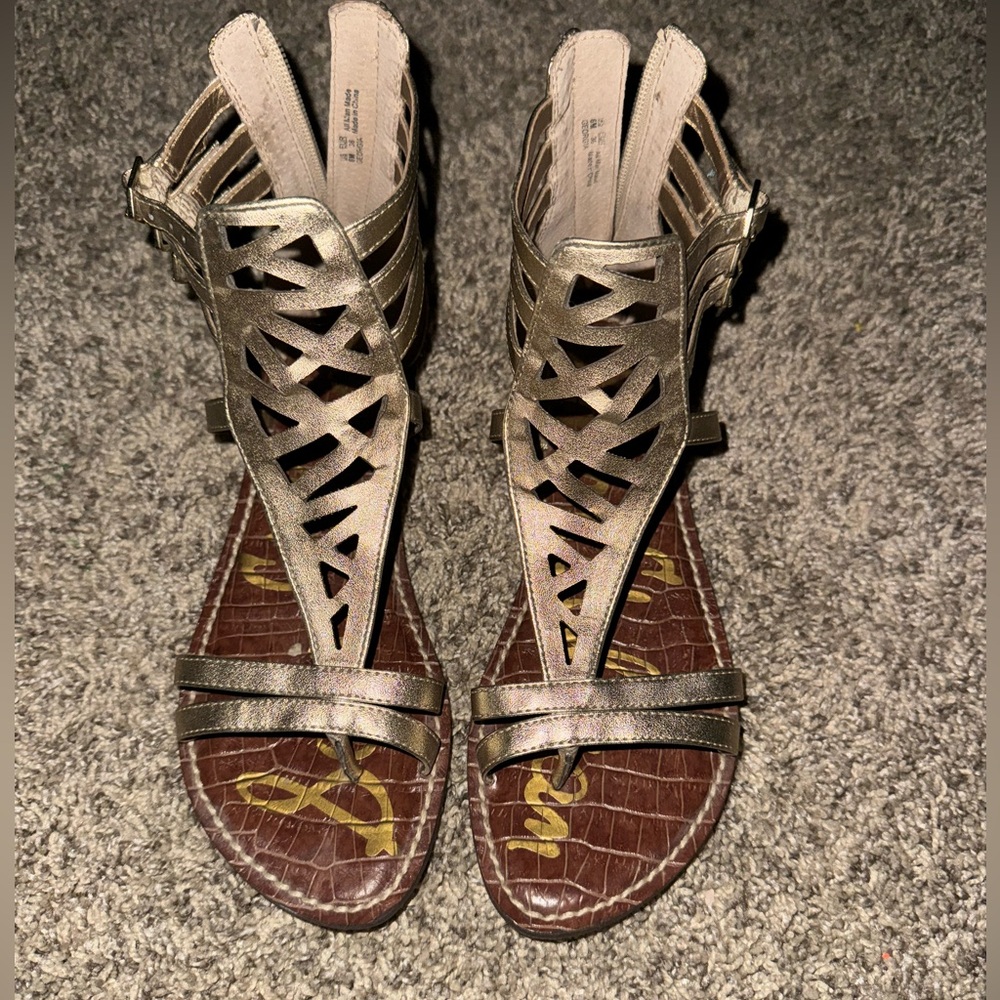 Sam Edelman gold sandals, size 6